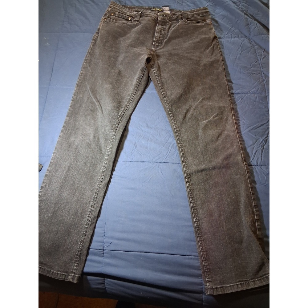 Urban Star Mens‎ Straight Leg Jeans 38x34 Dark Gray Stretch Denim 1618584